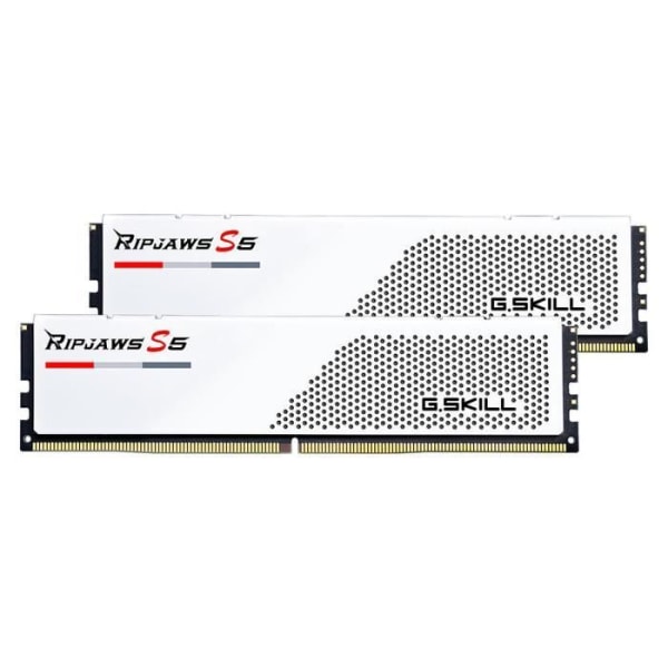 G.Skill RipJaws S5 32GB (2 x 16GB) DDR5 6000MHz CL30 - Vit - Dual Channel Kit 2 DDR5 RAM PC5-48000 - F5-6000J3040F