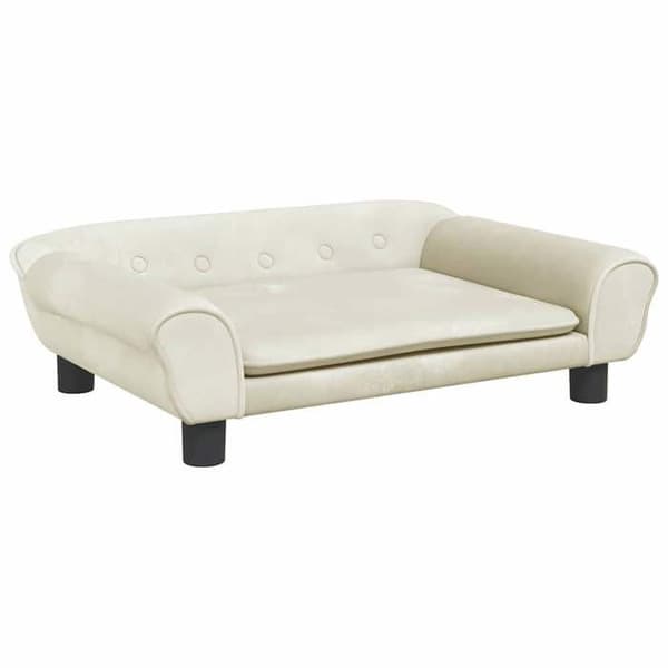 vidaXL Soffa för barn creme 70x45x26 cm sammet, mini soffa, mini soffa-stol, mini soffa för barn, soffa av 3196406