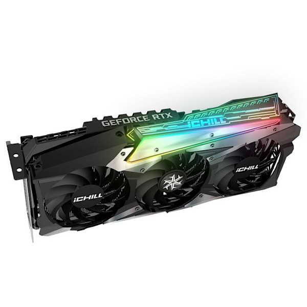 Grafikkort - INNO3D - GeForce RTX 3090 ICHILL X3 RGB - 24 Go - GDDR6X - RGB Svart