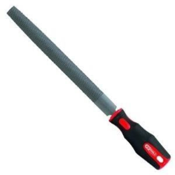 Halvrund fil - KS TOOLS - 250MM - Plastikhållare - Verktyg för hantverk - Blandad fil