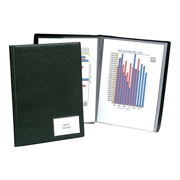 Porte-vyer A4 - Goldline - 100 vyer - PVC - Exacompta - Svart