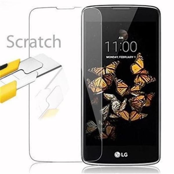 Cadorabo skärmskydd för LG K10 (2016 modell) 0,3 mm rundade hörn HÖG GENOMSYN härdat glas Transparent
