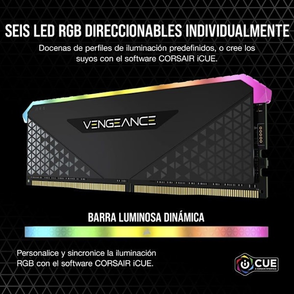Corsair VENGEANCE® RGB RS Kit 64GB (2 x 32GB) DDR4 3600MHz C18