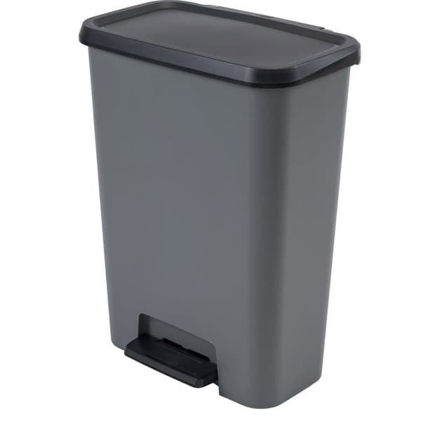 Pedalavfallssortering Duo - CURVER - COMPATTA - 23 L + 23 L - Grafitgrå - Polypropen antracit