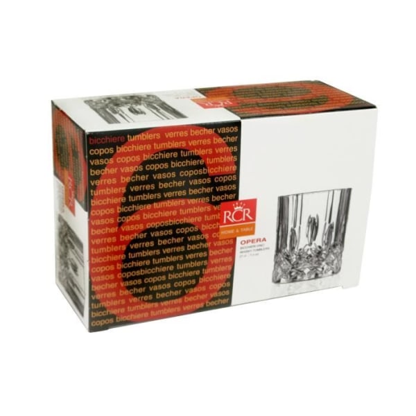Rcr Set med 6 glas i klarglas Line 28