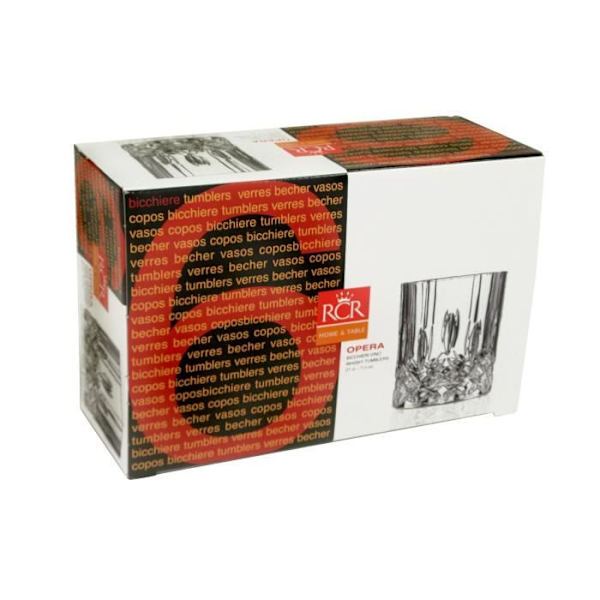 Verres - RCR - Rad 28 - Transparent - Paket med 6 - Diskmaskinvänlig Transparent