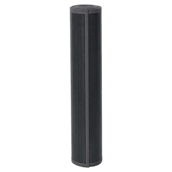 vidaXL Fyrkantig matta grå 100x100 cm bambu 376940 grå