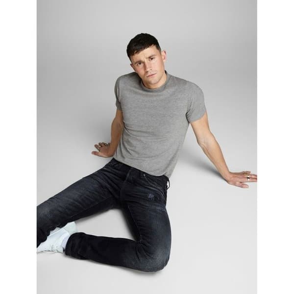 Jack & Jones Basic t-shirt med o-ringad ljusgrått XL