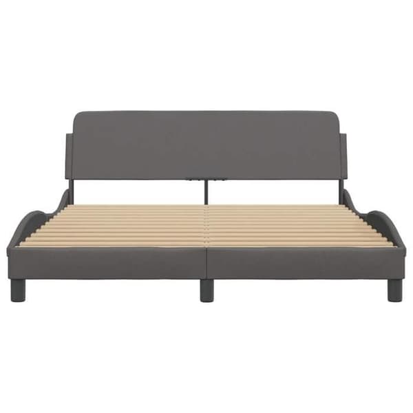 vidaXL Dover sängram grå 160x200 cm konstläder 373221