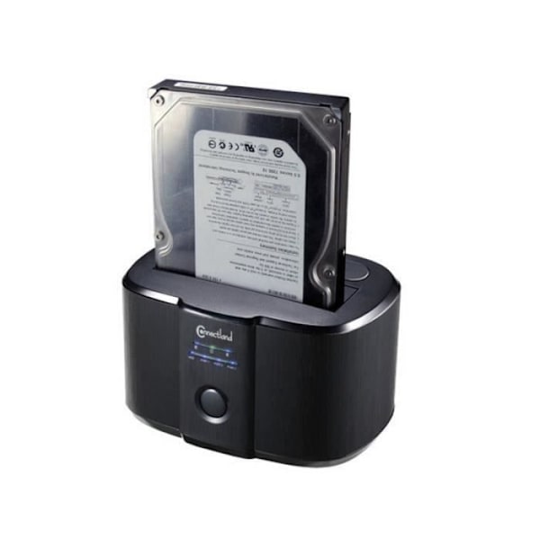 Dockningsstation med Hub Black Connectland 2,5''/3,5''SATA 1,5/3/6 GB/s USB Hub v3.0 3