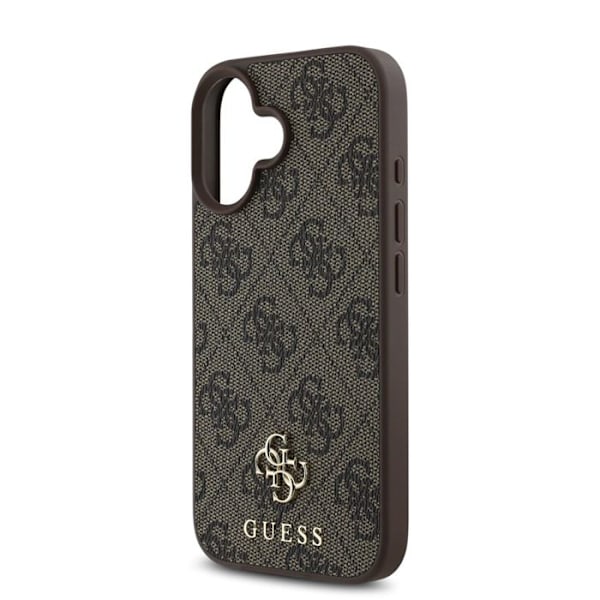 Coque för iPhone 16 - Guess Hardcase 4G Classic MagSafe (GUHMP16SP4SM4MW) - Brun brun