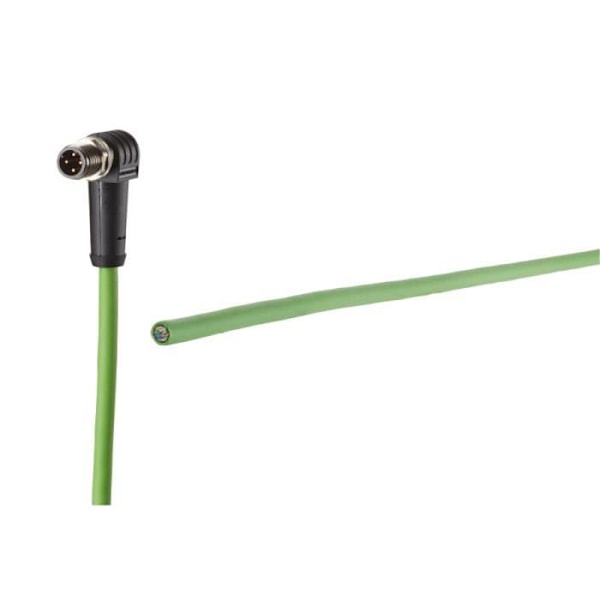 METZ CONNECT 142M1D90010, 1 m, Cat5e, M12, Vert