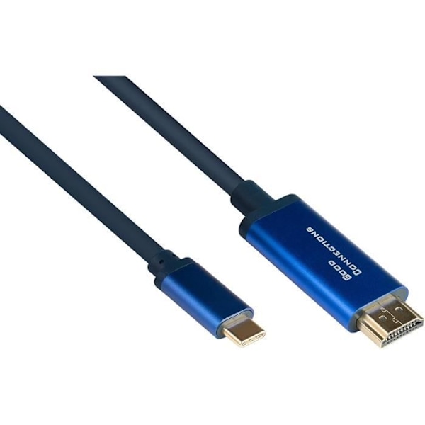 USB-C till HDMI 2.0b - GOOD CONNECTIONS - SmartFLEX - 4K UHD 60Hz - 3 m - Mörkblå Mörkblå