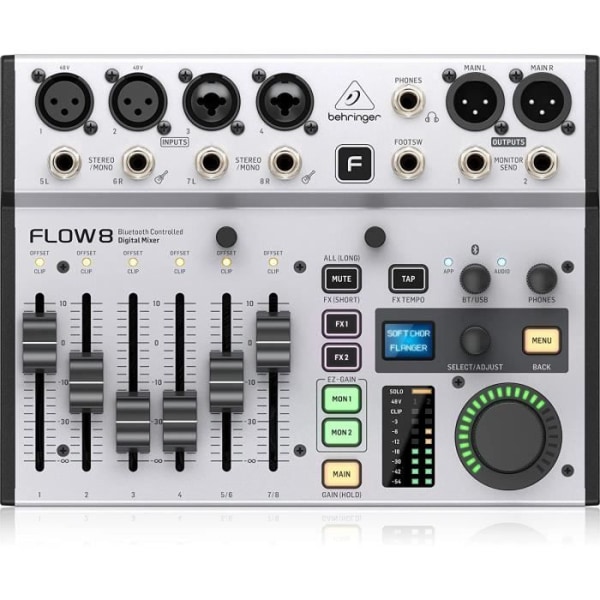 Behringer FLOW 8 8-kanals digital mixer med ljudkontroll