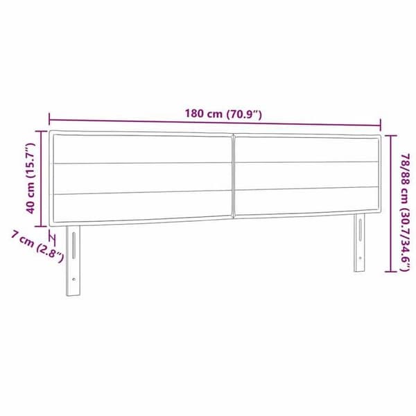 vidaXL Sänggavel Creme tyg 42007032