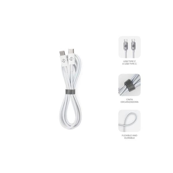 USB-C till USB-C-kabel - SUBBLIM - Snabbladdning 100 W - Cable Plus 100W DC - E-Marker chip