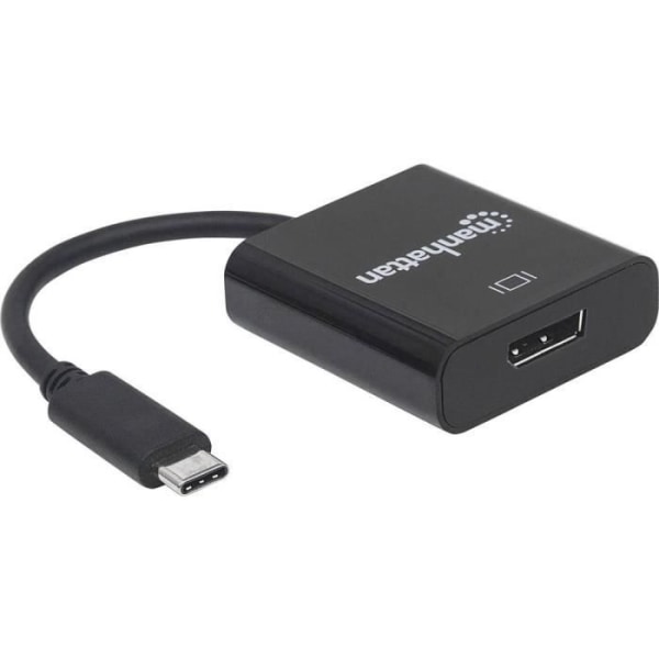 USB 3.1-adapter - Manhattan - DisplayPort - 1x USB C hane - 1x DisplayPort hona - Svart Svart