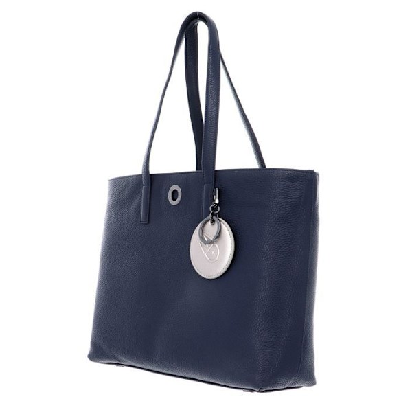 Sachs shopper - MANDARINA DUCK - Mellow Leather Shopper - Kalvskinn - Blå - 37x28x10 cm blå