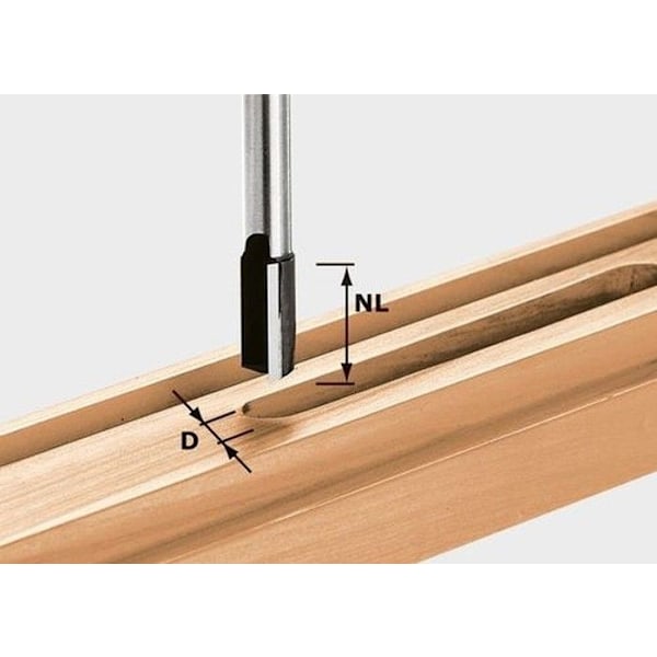 Fräskärr för spår med 12 mm skaft FESTOOL HW S12 D20/45 - 491093