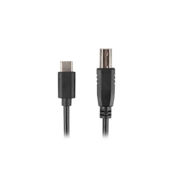 LANBERG USB-C-kabel MB USB USB - USB-B M 2,0 ,8 m Svart Ferrit - 1