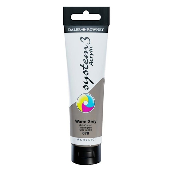 Daler rowney akrylfärg - DR129150078 - Daler Rowney 150 ml System 3 Akrylfärgsrör Varmgrå