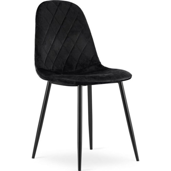 Chaise Leobert - modell36631-ASTI-LUKX06 - Chaise Léobert ASTI - svart sammet x 1