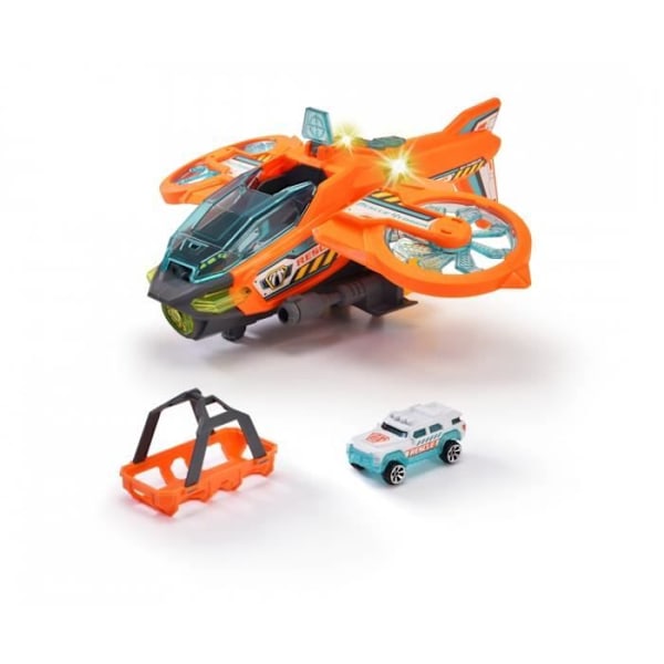 Sky Patroller Helikopter - Dickie Toys - 35 cm - Fällbara vingar - Vattenstrålefunktion Vit, blå, röd