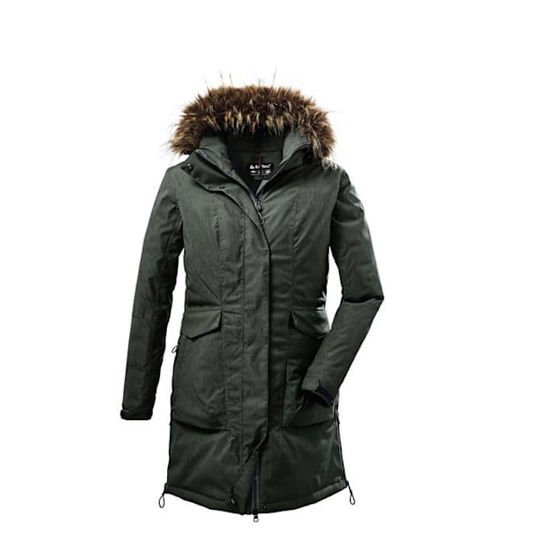 Killtec Parka - 37412-000 - Funktionell/vinterparka dam med avtagbar huva Mörk olivgrön 36