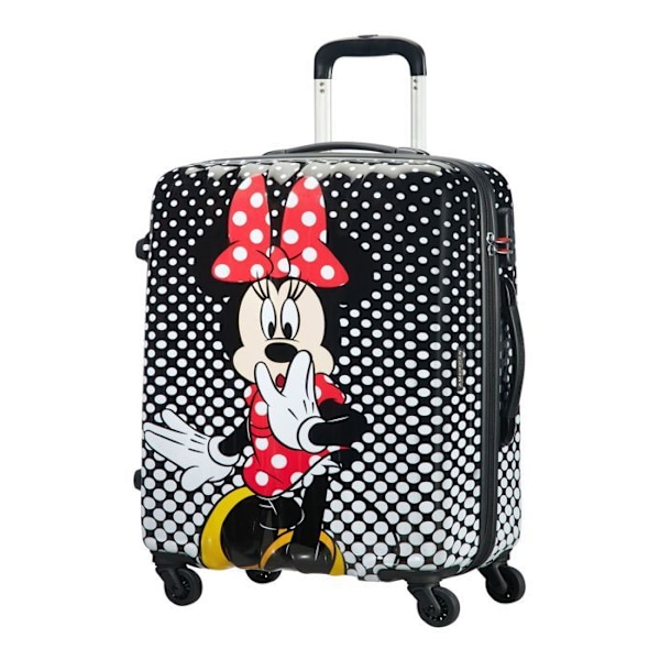 Resväska - AMERICAN TOURISTER - Disney Minnie Mouse - 65 cm - 52 L - TSA hänglås - 4 360° hjul flerfärgad, svart, röd, vit