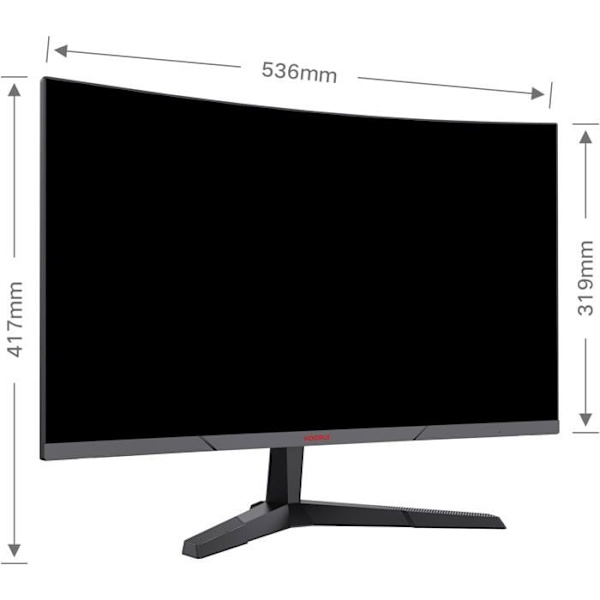 Böjd PC-spelskärm - KOORUI 24E6CA - 23,6" FHD - VA 1800R-panel - 165 Hz - 2xHDMI 1.4, 1xDisplayPort