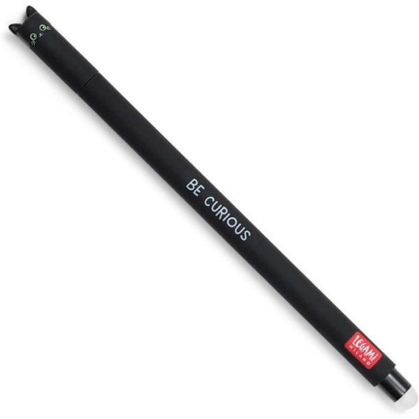 Raderbar gelbläckpenna - Legami - Kattkropp - 0,7 mm - Svart bläck - Raderbar Svart