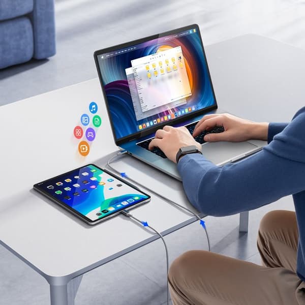 USB-C-kabel - ORICO - CDX - Power Delivery 60 W (PD 3.0) - 1 m - Flätad nylon