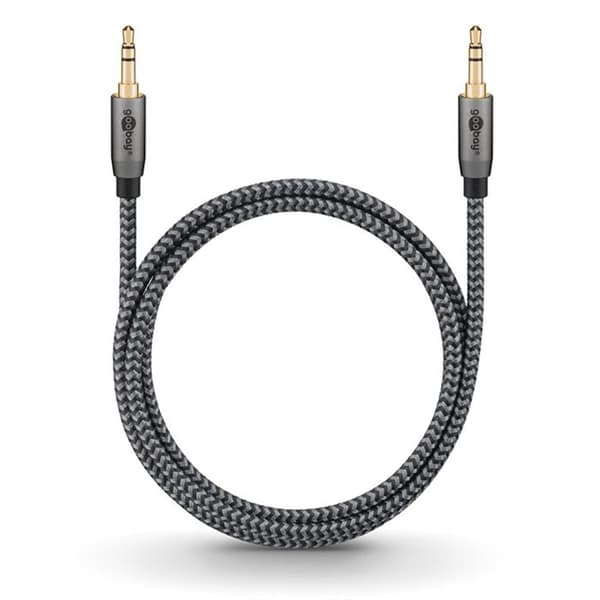 GOOBAY Audiojack 3,5 guld nylon flätad 5m