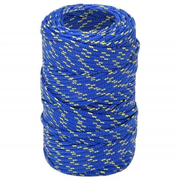 152425 vidaXL Båtrep Blå 2 mm 100 m Polypropen