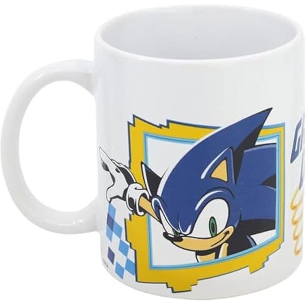 Keramikkopp - STOR - Sonic Game On WH - 325 ml - Vit - Diskmaskin kompatibel Vit