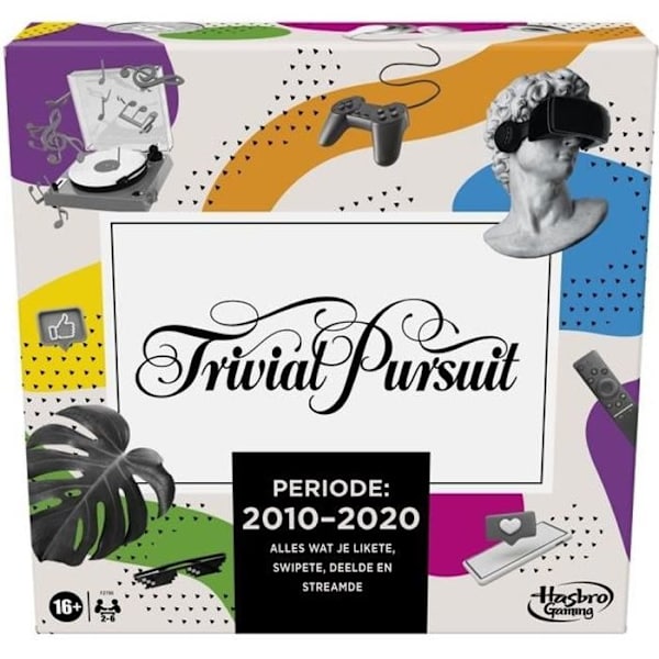 TRIVIAL PURSUIT - Decennium: 2010 -2020 - Brädspel för vuxna och tonåringar - FRANSK VERSION - från 16 år Flerfärgad