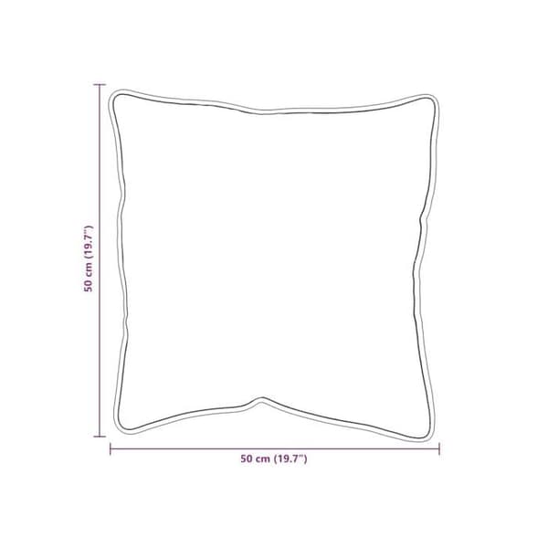 Kvadratisk kudde i bomull och polyester - vidaXL - 50x50 cm - Vit - Super mjuk - Polyesterfyllning