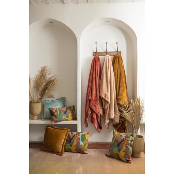 Rutig Pläd sienna 150 x 200 cm Vivaraise Ockra