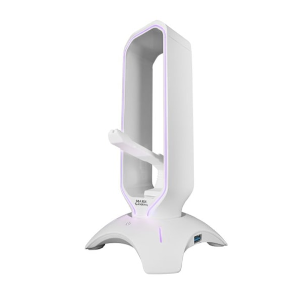 Mars Gaming MHHPRO Vit – Stöd för Gamer Hörlurar RGB – 2x USB – Mus Bungee