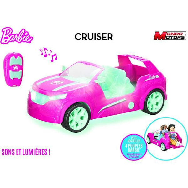 Barbie Cruiser SUV 44cm fjärrstyrt fordon - Ljud och ljus - MONDO MOTORS Rosa