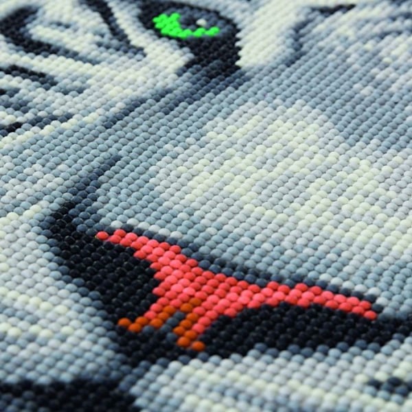 Tavla Broderi Diamant Kristalkonst 30x30cm Snöleopard Snöleopard