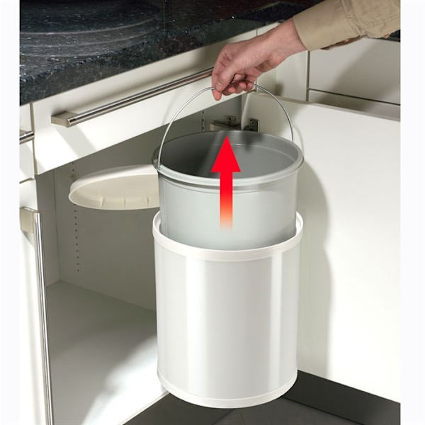 Hailo Compact-Box Closet Bin Storlek M 15 L Vit 3555-001 415440 Vit grå
