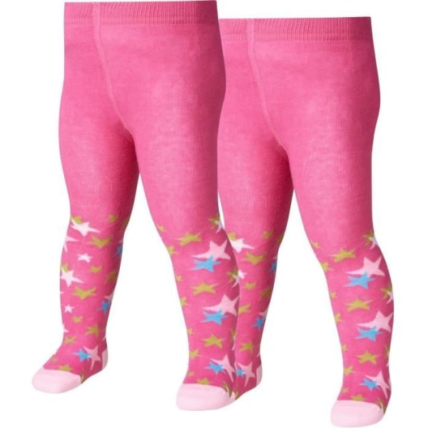 Playshoes star tights tjejer bomullsrosa 2 st Rosa 50