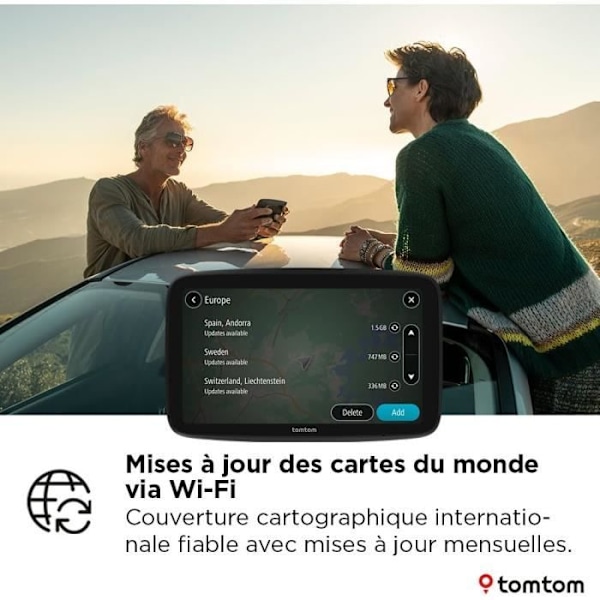 GPS - TOM TOM - GO Advanced - 6 Tum - Karta över världen - TomTom Trafik