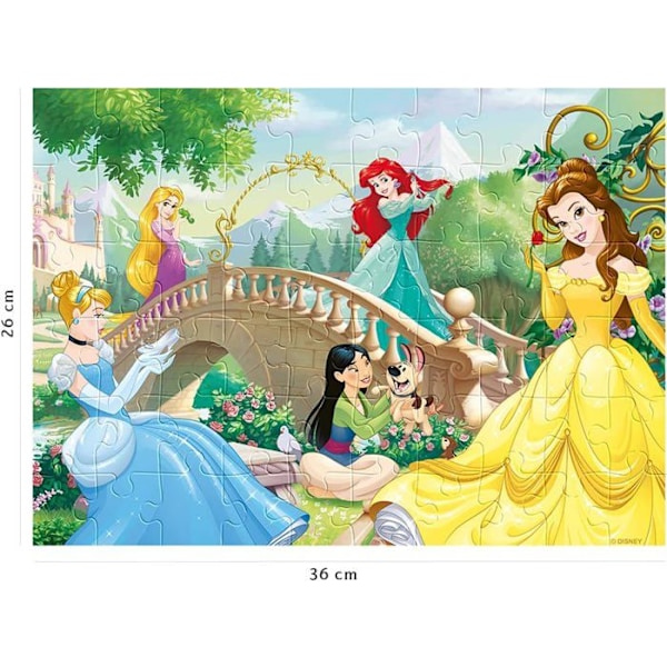 60 delar Disney Princess pussel - Nathan - Mått 36x26cm - FSC-certifierad Flerfärgad