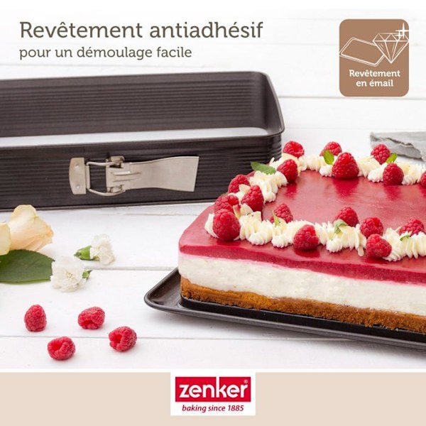 Springform - Zenker - 7022 - Rektangulär - 29 x 42 cm - Metall - Tål maskindisk Svart