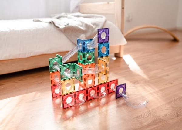 CONNETIX Byggnadsplattor Magnetiska Regnbåge Balle Kurs Paket, 92 Stycken Regnbåge