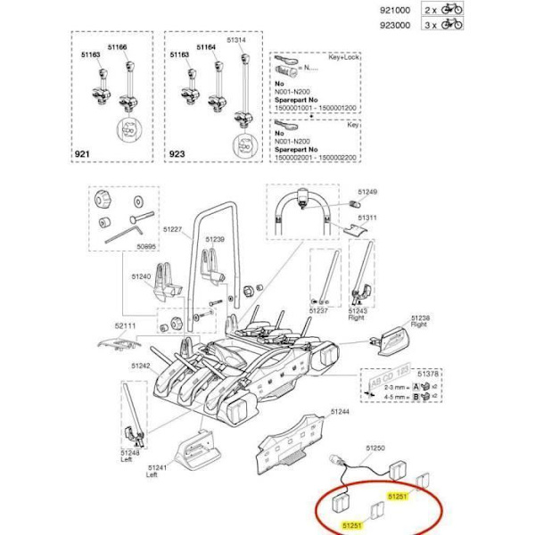 Transportörer - Thule - Lins Cover 7 Pin 51251 - Euroway 921 - 923 - One Size - Svart Svart
