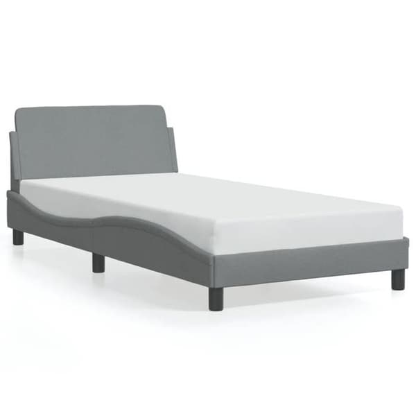 vidaXL Dover sängram ljusgrå 100x200 cm tyg 373125