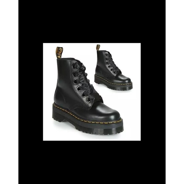Stövlar - Dr Martens - Molly - Svart - Klack - 6 ögonsnören Svart 36
